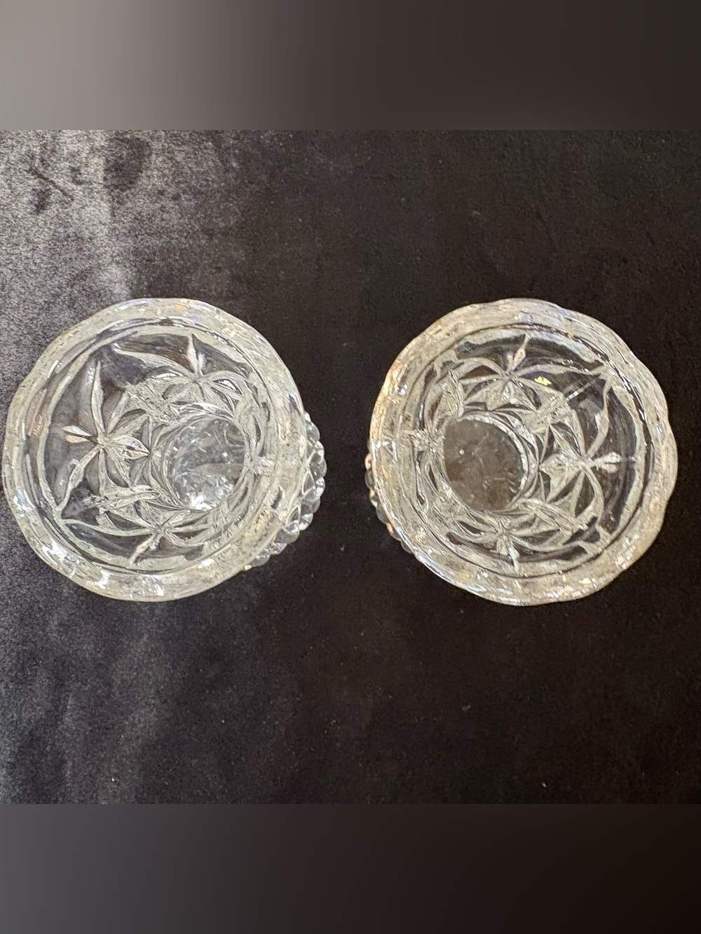 Vintage 1970’s German Crystal Bud Vase Set Of 2 - Picture 3 of 5